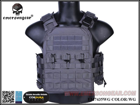 Emerson Gear Navy Cage Style Tactical Vest - Wolf Grey - Socom Tactical Airsoft Fleet - - Emerson Gear Airsoft