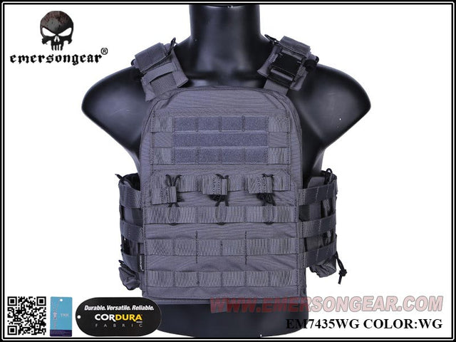 Emerson Gear Navy Cage Style Tactical Vest - Wolf Grey - Socom Tactical Airsoft - - Emerson Gear Airsoft