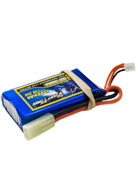 Giant Power 7.4V 1300mAh 15C contin discharge lipo battery  mini - Socom Tactical Airsoft Fleet - - Giant Power Airsoft