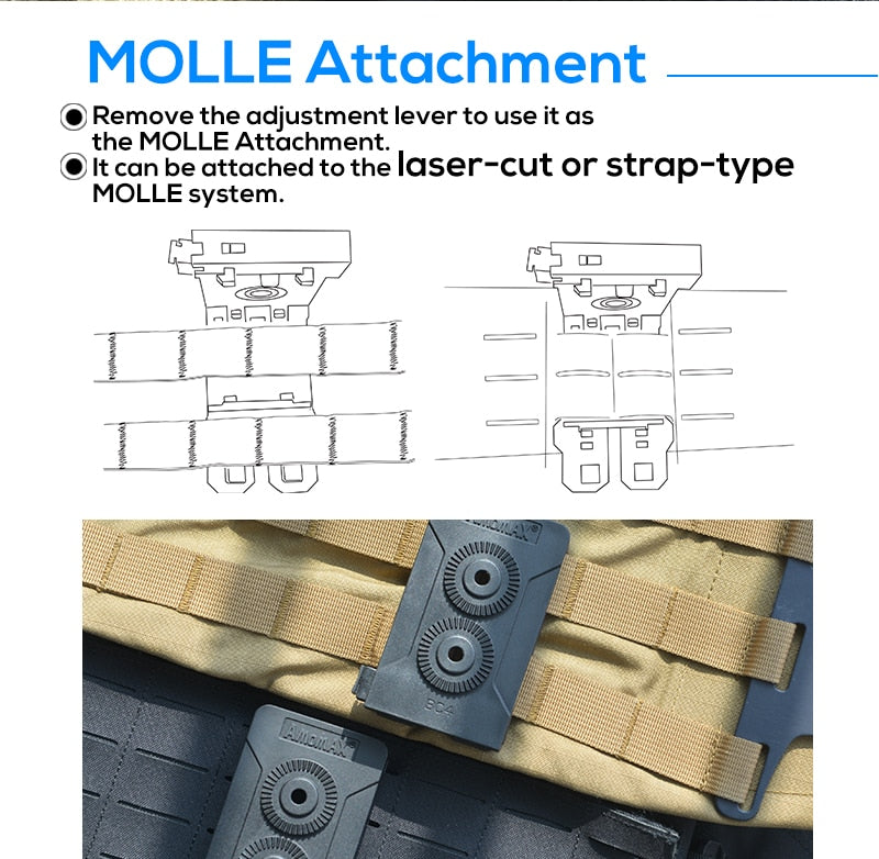 Amomax Molle And Belt Clip Mount - Socom Tactical Airsoft - -  Airsoft