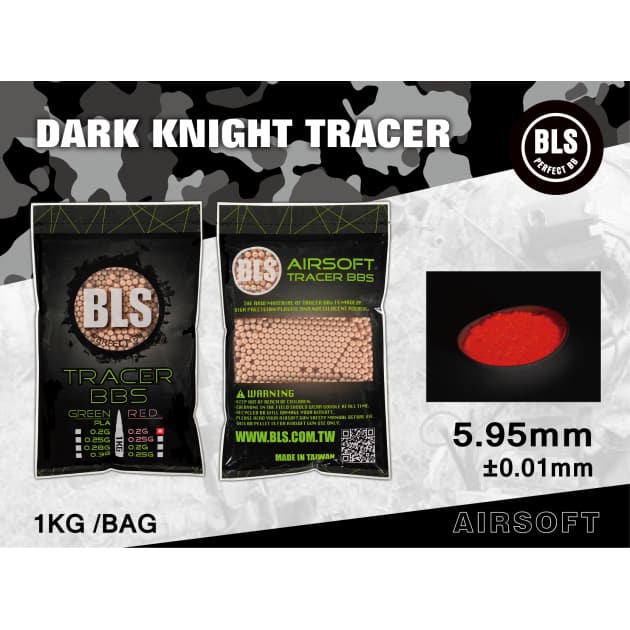 BLS 0.20g Tracer BBs (5000) - Red - Socom Tactical Airsoft Fleet - - BLS Airsoft