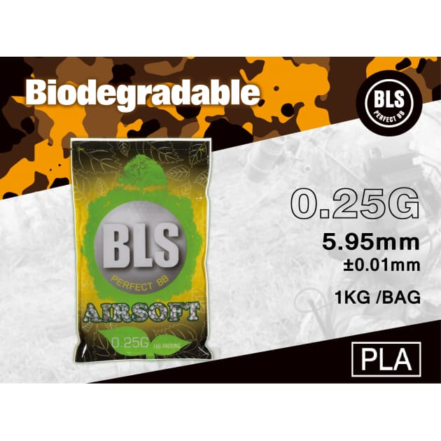 BLS 0.25g Biodegradable BBs (4000) - Socom Tactical Airsoft Fleet - - BLS Airsoft