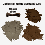 KMCS Ghillie Leafs (Various Colours) Dark Colours From Kicking Mustang Concealment System