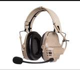 FMA-FCS Falcon Ears Tactical Communication Headset STD (Black / Tan) - Socom Tactical Airsoft - -  Airsoft