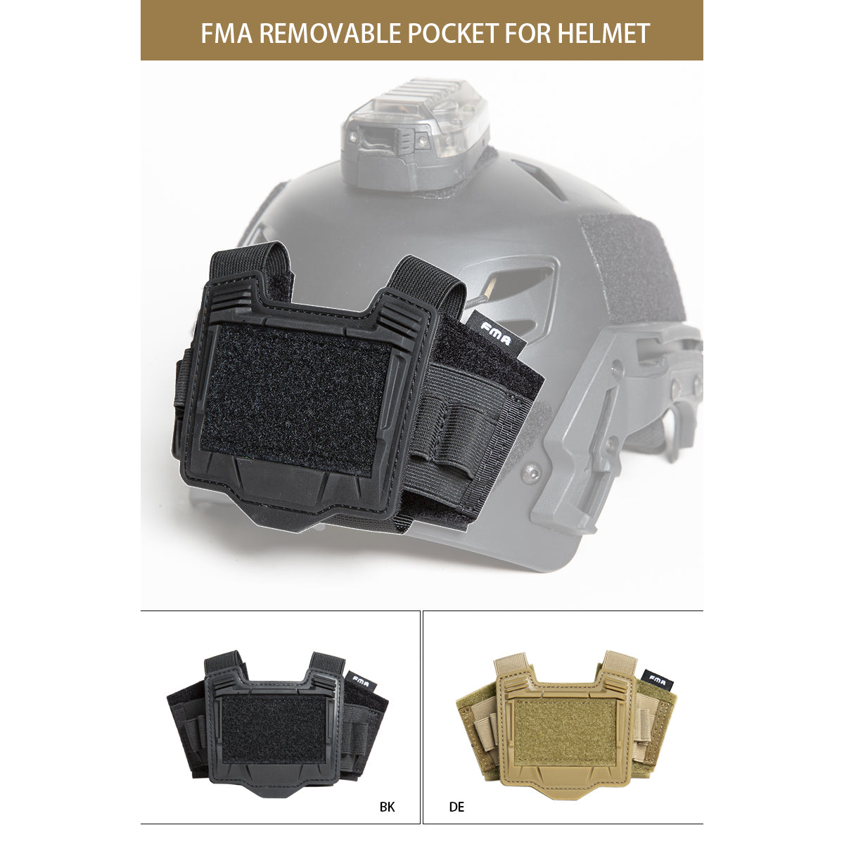 FMA Removable Helmet Pocket / Counterweight Pouch - Socom Tactical Airsoft - - FMA Tactical Gear Airsoft