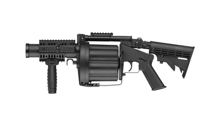 ICS MGL Retractable Stock Multiple Grenade Launcher - Socom Tactical Airsoft Fleet - - ICS Airsoft Airsoft