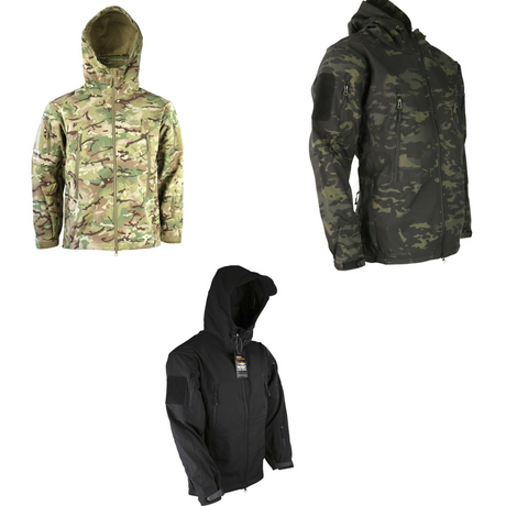 Kombat Patriot Soft Shell Jacket With Hood - Socom Tactical Airsoft Fleet - - Kombat UK Airsoft