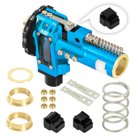 Nexxspeed CNC Aluminum Hopup Chamber for M4 AEG Blue From NexxSpeed Pistol Upgrades