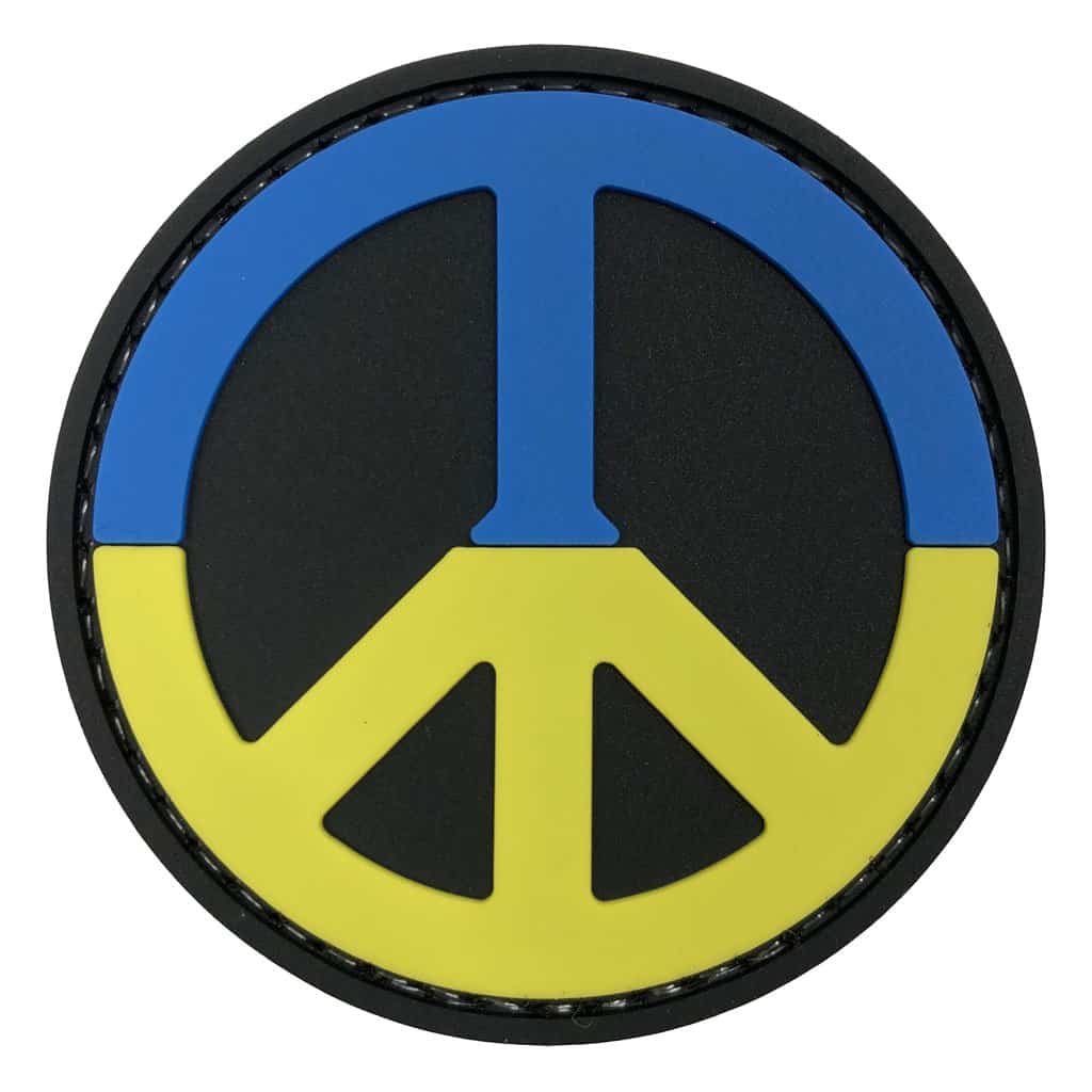 TPB Ukraine peace sign  (Ukraine charity patch) - Socom Tactical Airsoft - - The Patch Board Airsoft