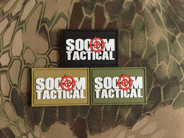 Socom Tactical PVC Velcro patch Black, Tan or Green - Socom Tactical Airsoft - - Socom Tactical Airsoft Airsoft