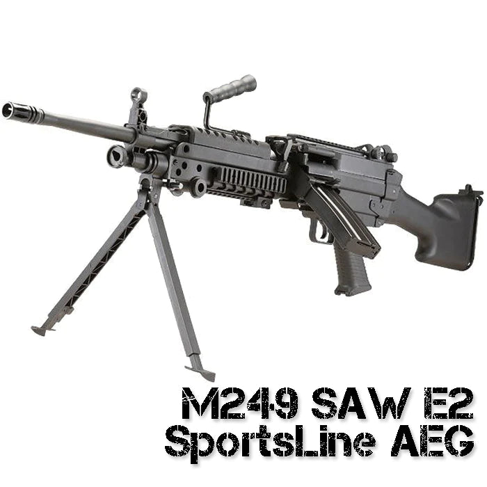 S&T M249 MK2 Sportline LMG (M4 Magazine) - Socom Tactical Airsoft Fleet - - S&amp;T Airsoft