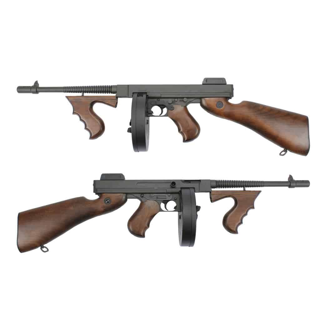 King Arms 1928 Chicago Typewriter Thompson (Real Wood) - Socom Tactical Airsoft Fleet - - King Arms Airsoft Airsoft