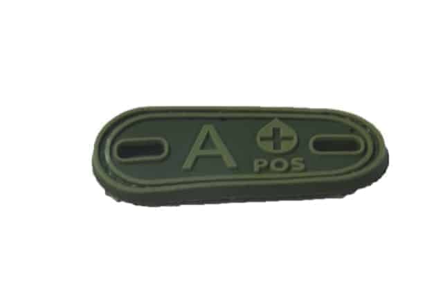 A Positive blood type patch (Green) (Fits boot lace) - Socom Tactical Airsoft Fleet - - Socom Tactical Airsoft Airsoft