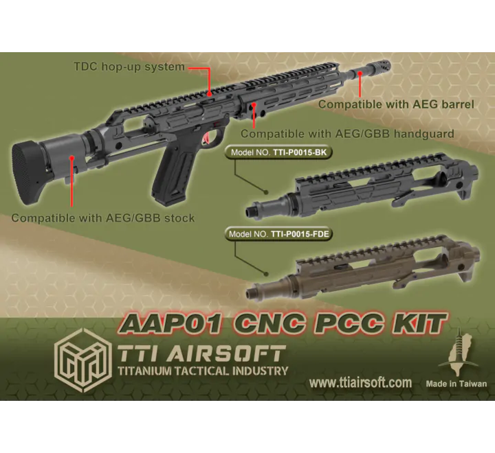 TTI AAP-01 PCC Kit Black (CNC) - Socom Tactical Airsoft - -  Airsoft