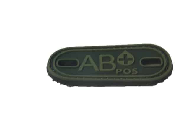 AB Positive blood type patch (Green) (Fits boot lace) - Socom Tactical Airsoft Fleet - - Socom Tactical Airsoft Airsoft