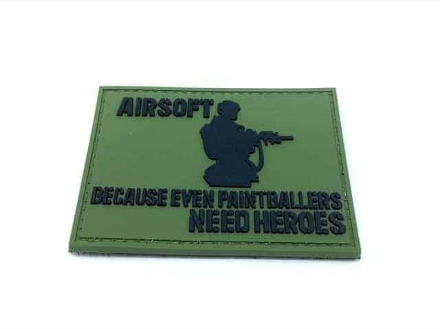 Airsoft: Because Even Paintballers Need Heroes patch (Green)-Socom Tactical Airsoft-Socom Tactical Airsoft