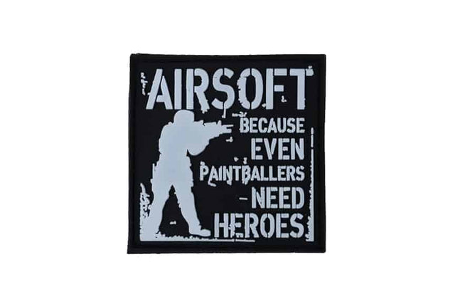 Airsoft, because even paintballers need heroes patch (Black) - Socom Tactical Airsoft - - Kombat UK Airsoft