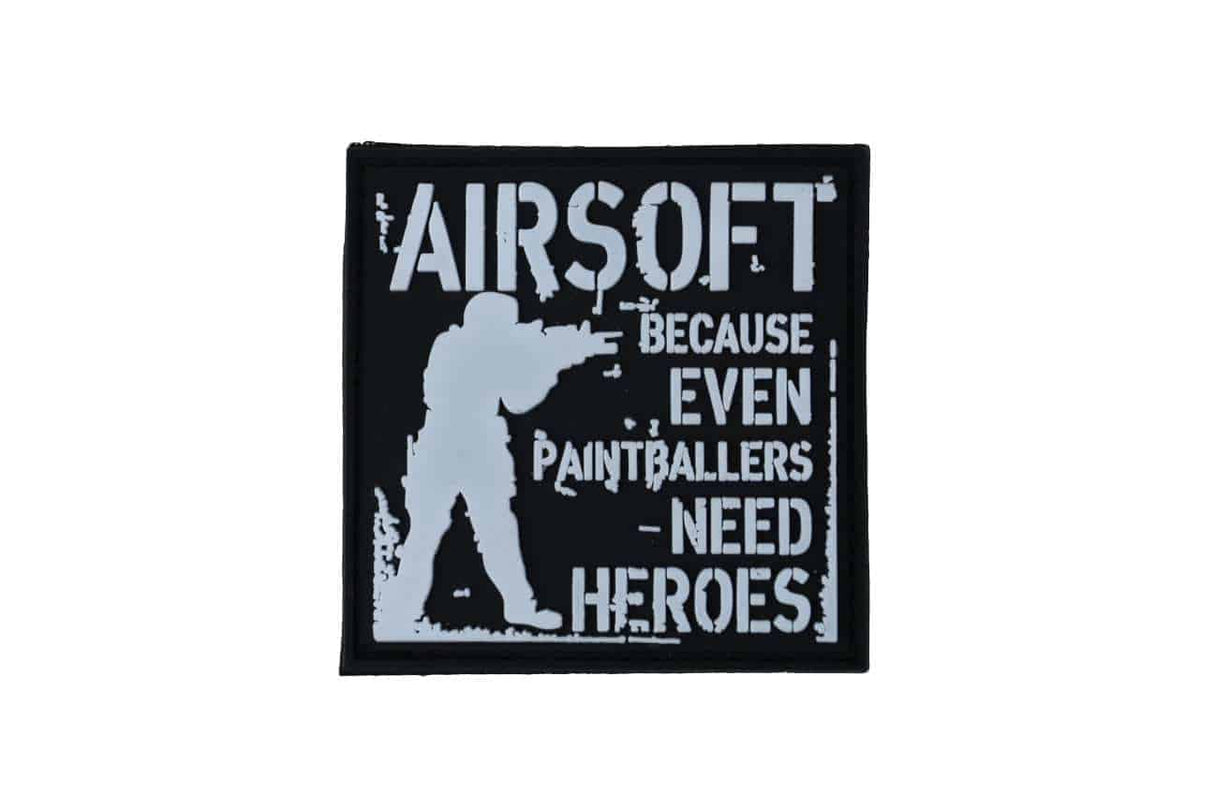 Airsoft, because even paintballers need heroes patch (Black) - Socom Tactical Airsoft - -  Airsoft