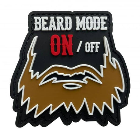 TPB Beard Mode ON Patch - Socom Tactical Airsoft - - The Patch Board Airsoft