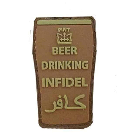 Beer Drinking Infidel patch (Tan) - Socom Tactical Airsoft - - Socom Tactical Airsoft Airsoft