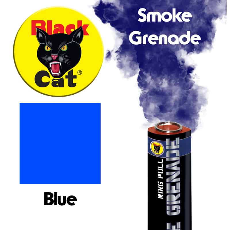 Black Cat Ring pull smoke grenade (Blue)-Black Cat-Socom Tactical Airsoft