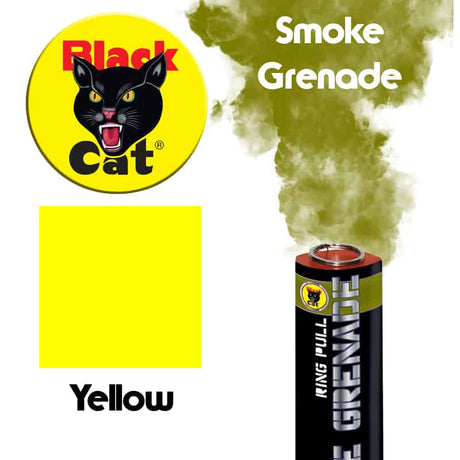 Black Cat Ring pull smoke grenade (Yellow)-Black Cat-Socom Tactical Airsoft