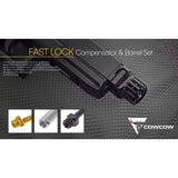 Cow Cow TM Glock Fast Lock Compensator & Barrel Set - Silver From COW COW Technology