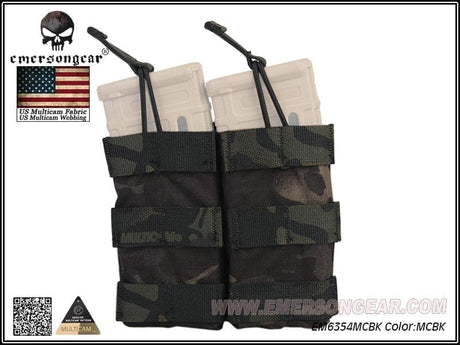 Emerson Double 5.56 Open Top Magazine Pouch - Socom Tactical Airsoft Fleet - -  Airsoft