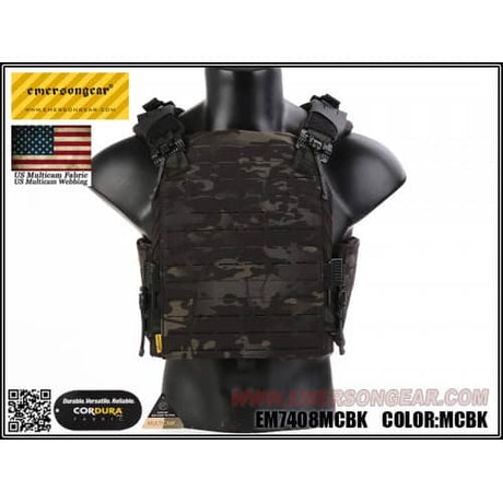 Emerson Gear FS Style Strandhogg Plate Carrier - Multicam Black - Socom Tactical Airsoft Fleet - - Emerson Gear Airsoft