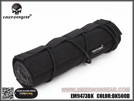 Emerson Gear Airsoft Suppressor Cover (18cm) - Black-Emerson Gear-Socom Tactical Airsoft