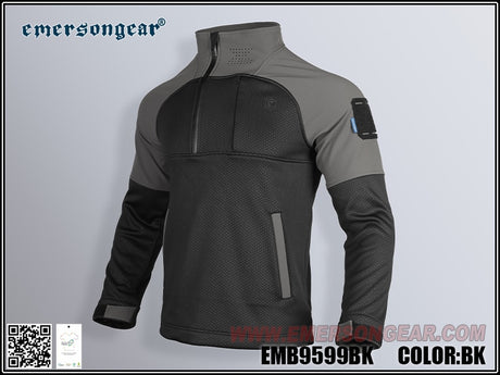 Emerson Blue Label Rhinoceros Breathable Top – Black - Socom Tactical Airsoft Fleet - - Emerson Gear Airsoft