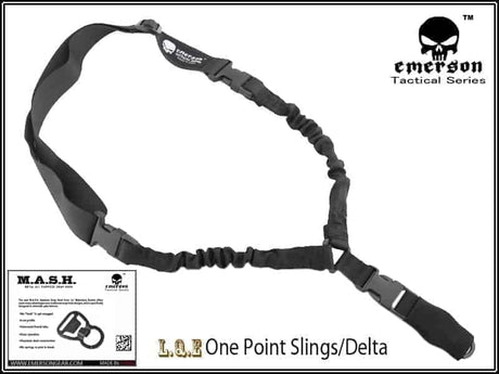 Emerson Gear Delta LQE Single Point Sling-Emerson Gear-Black-Socom Tactical Airsoft