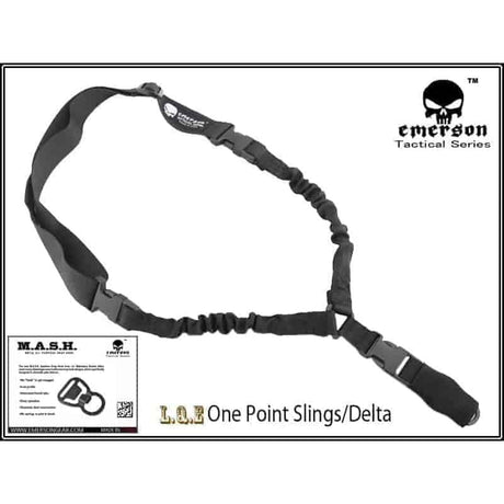 Emerson Gear Delta LQE Single Point Sling-Emerson Gear-Black-Socom Tactical Airsoft