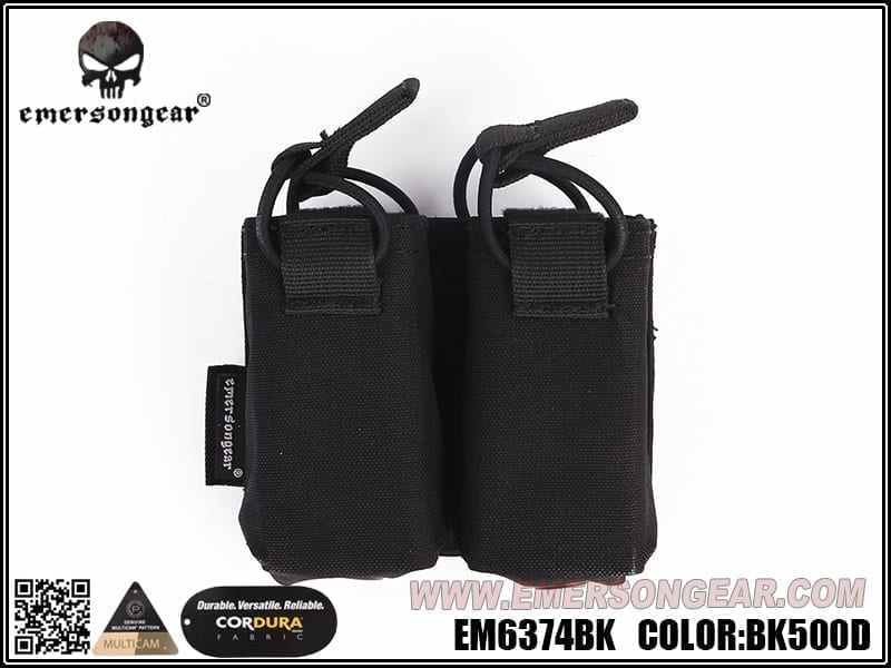 Emerson Gear Double Pistol Pouch For Frame Carrier-Emerson Gear-Black-Socom Tactical Airsoft