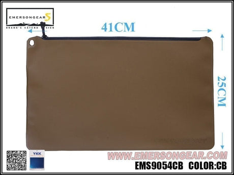 Emerson Gear Waterproof Hot Pressing Pocket (41x25cm) - Coyote B - Socom Tactical Airsoft Fleet - - Emerson Gear Airsoft