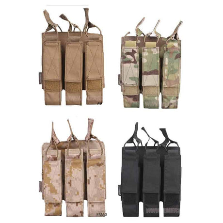 Emerson Gear Triple MP7 Magazine Pouch - Socom Tactical Airsoft Fleet - - Emerson Gear Airsoft