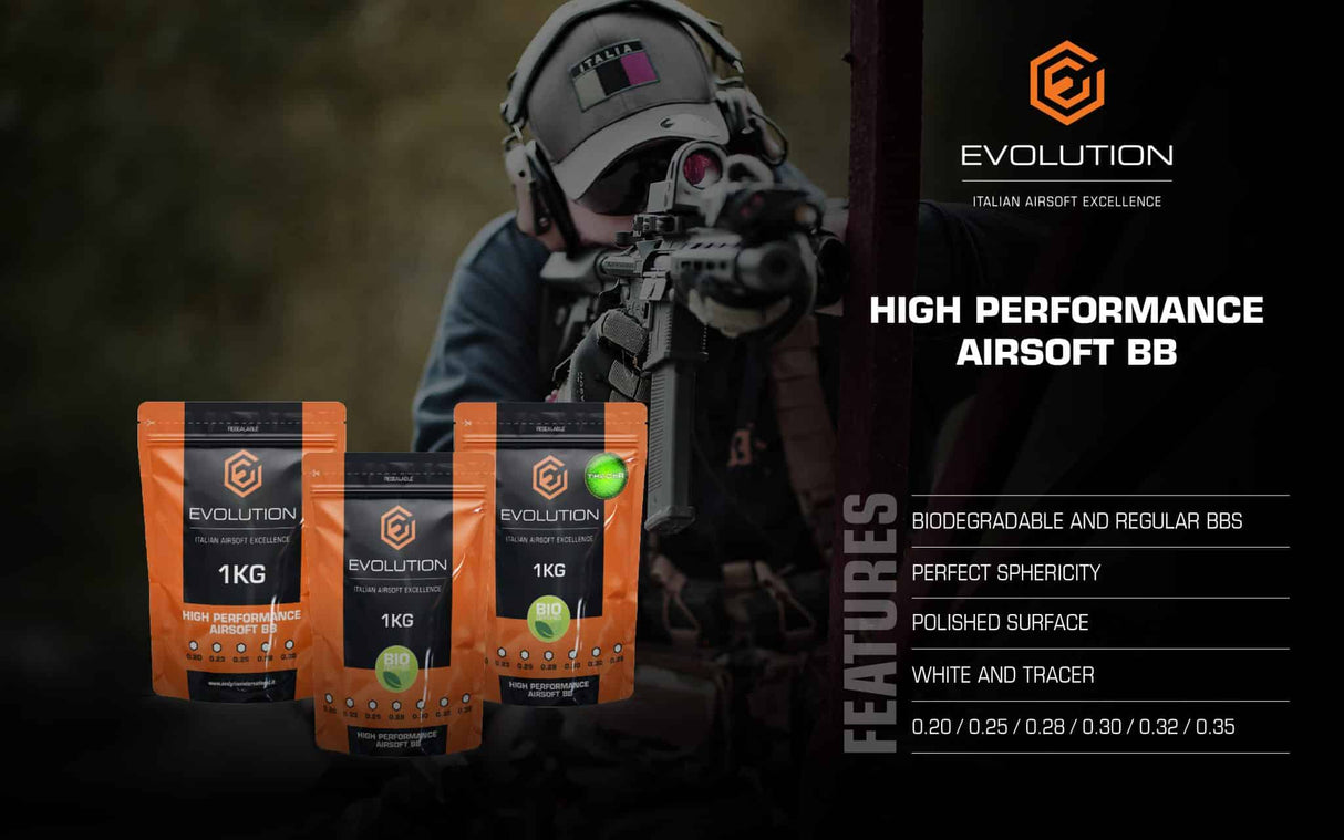 Evolution High performance 0.20g BB's 1KG-Evolution International-Socom Tactical Airsoft