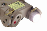 FMA PEQ LA5   LED White Light + Red Laser With IR Dark Earth - Socom Tactical Airsoft - -  Airsoft