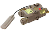 FMA PEQ LA5   LED White Light + Red Laser With IR Dark Earth - Socom Tactical Airsoft - -  Airsoft