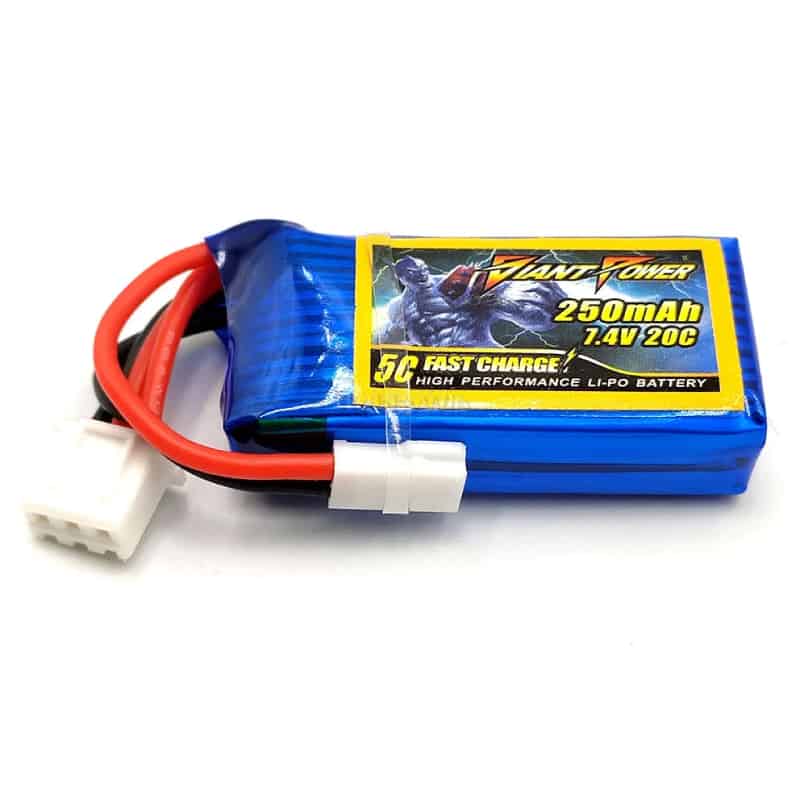 Giant Power 7.4v 250mAh 20C LiPo Battery - Socom Tactical Airsoft Fleet - - Giant Power Airsoft