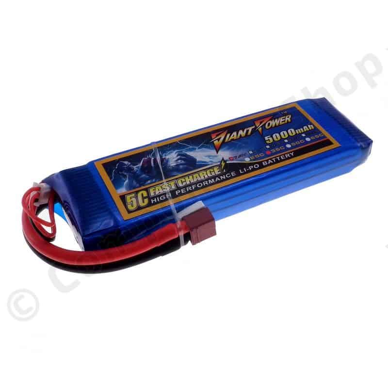 Giant Power 7.4v 5000mAh 35C Battery - Deans - Socom Tactical Airsoft Fleet - - Giant Power Airsoft