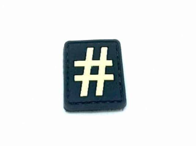 Hashtag '#' small patch white - Socom Tactical Airsoft - - Socom Tactical Airsoft Airsoft