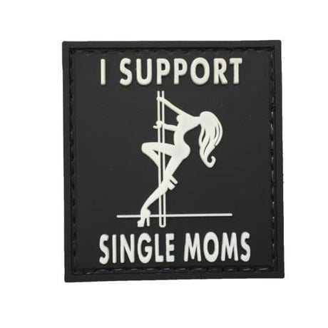 TPB I Support Single Moms PVC Patch (Black) - Socom Tactical Airsoft - - The Patch Board Airsoft