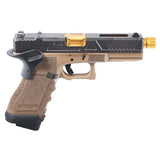 King Arms KA17 Custom with RMR Mount GBB Pistol - Tan and Black