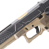 King Arms KA17 Custom with RMR Mount GBB Pistol - Tan and Black