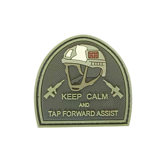 TPB Keep Calm And Tap Forward Assist Patch (Tan) - Socom Tactical Airsoft - - The Patch Board Airsoft