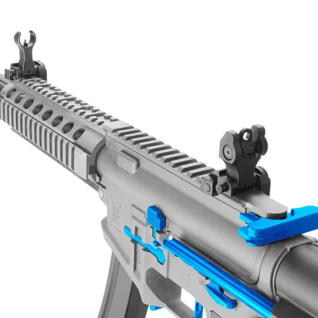 King Arms PDW 9mm SBR Long - Grey & Blue (Limited Edition)-King Arms Airsoft-Socom Tactical Airsoft