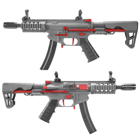 King Arms PDW 9mm SBR Shorty - Grey & Red (Limited Edition)-King Arms Airsoft-Socom Tactical Airsoft