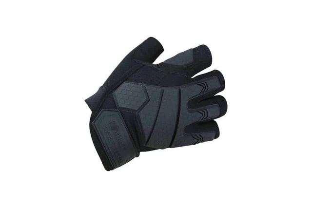 Kombat UK Alpha Fingerless Gloves - Black - Socom Tactical Airsoft - - Kombat UK Airsoft