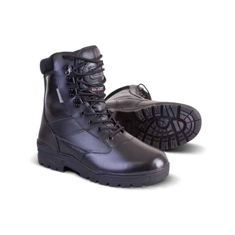 Kombat UK Leather Patrol Boot 8" - Black-Kombat UK-Size 3-Socom Tactical Airsoft